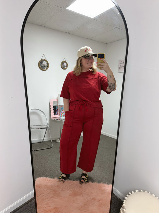 Dark Red matching set